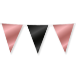 Folie Vlaggenlijn Roségoud/Zwart (10m)