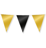 Folie Vlaggenlijn Goud/Zwart (10m)