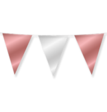 Folie Vlaggenlijn Roségoud/Zilver (10m)