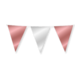 Folie Vlaggenlijn Roségoud/Zilver (10m)