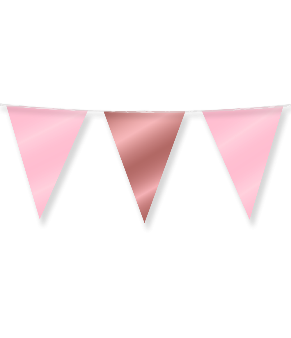 Paperdreams - Vlaggenlijn Pink & RoseGold