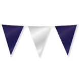 Folie Vlaggenlijn Donkerblauw/Zilver (10m)