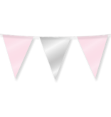 Folie Vlaggenlijn Lichtroze/Zilver (10m)