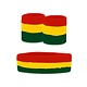 Zweetband set Carnaval rood/geel/groen