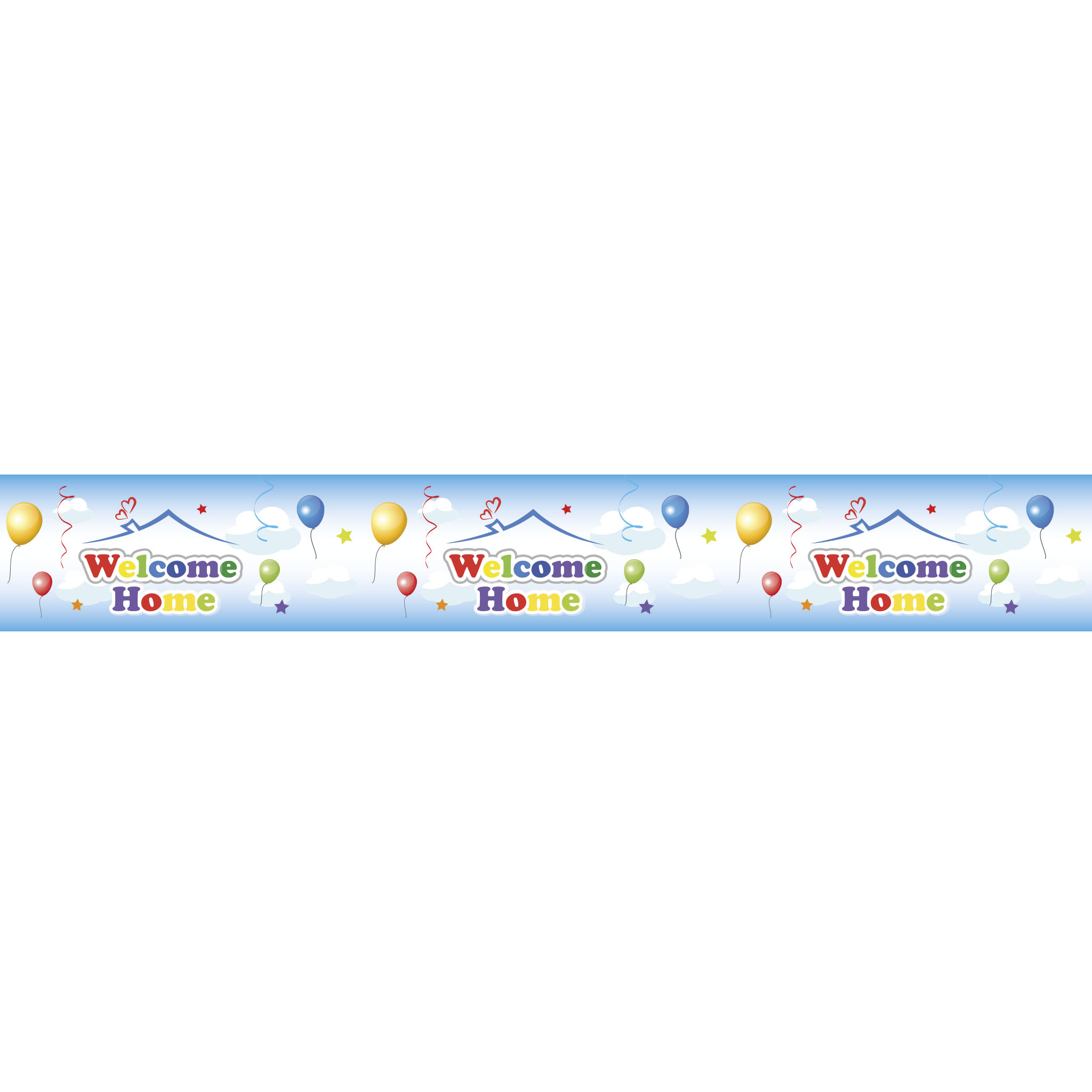 Banner Welcome Home Balloons (610x8cm)