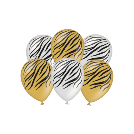 Zebraprint Ballonnen (6st)