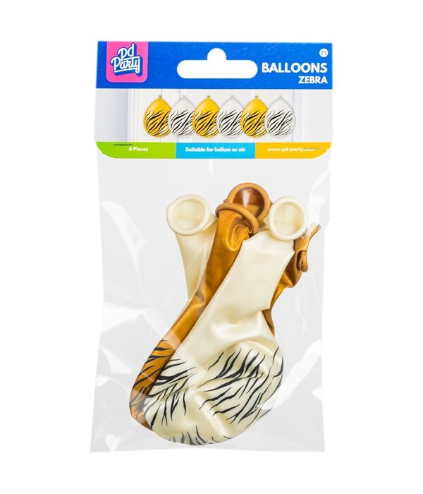 Zebraprint Ballonnen (6st)