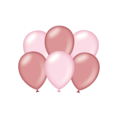 Ballonnen Metallic Roze/Rosé Goud (6st)