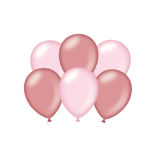 Ballonnen Metallic Roze/Rosé Goud (6st)