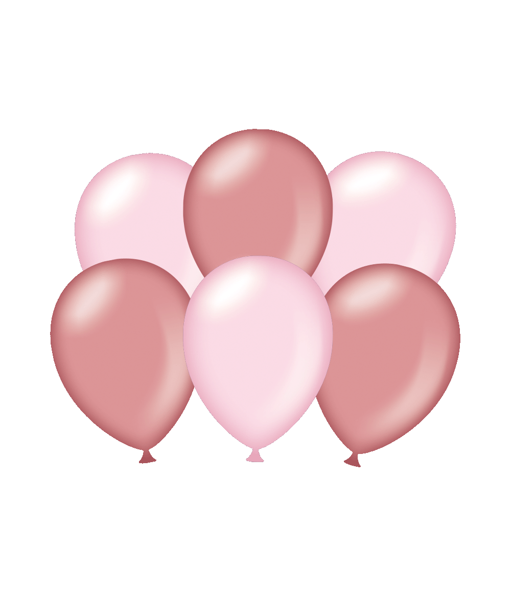 Ballonnen Metallic Roze/Rosé Goud (6st)