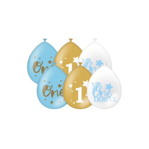 Verjaardag Ballonnen Jongen 1 Jaar Mr Onederful (6st)