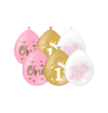 Verjaardag Ballonnen Meisje 1 Jaar Miss Onederful (6st)