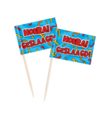 Cocktailprikkers Hoera Geslaagd Cartoon (50st)