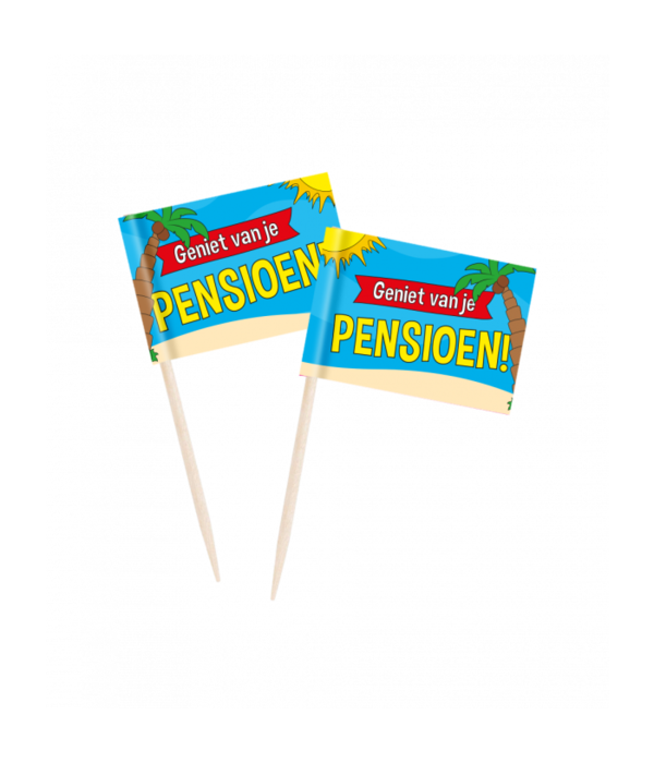 Cocktailprikkers Pensioen Cartoon (50st)