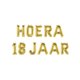Set Folie ballonnen - Hoera 18 Jaar Goud