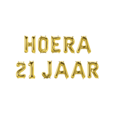 Set Folie Ballonnen - Hoera 21 Jaar Goud