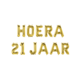 Set Folie Ballonnen - Hoera 21 Jaar Goud