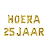 Set Folie Ballonnen - Hoera 25 Jaar Goud