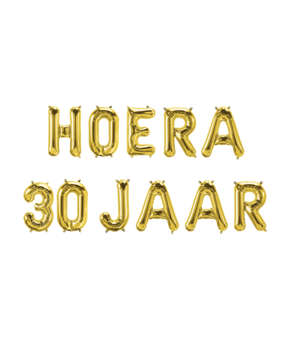 Set Folie Ballonnen - Hoera 30 Jaar Goud