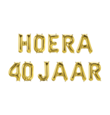 Set Folie Ballonnen - Hoera 40 Jaar Goud