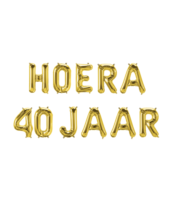 Set Folie Ballonnen - Hoera 40 Jaar Goud