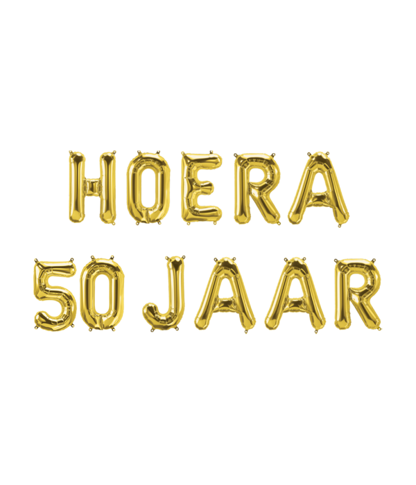 Set Folie Ballonnen - Hoera 50 Jaar Goud