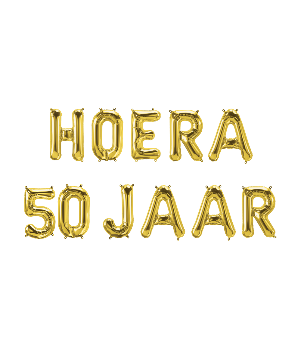 Set Folie Ballonnen - Hoera 50 Jaar Goud