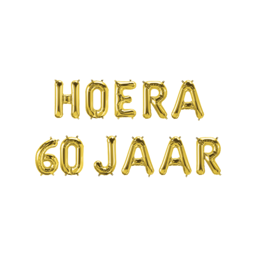 Set Folie Ballonnen - Hoera 60 Jaar Goud