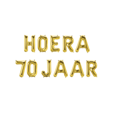 Set Folie Ballonnen - Hoera 70 Jaar Goud