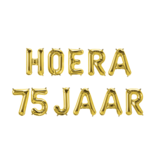 Set Folie Ballonnen - Hoera 75 Jaar Goud