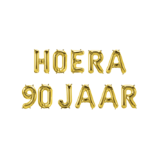 Set Folie Ballonnen - Hoera 90 Jaar Goud
