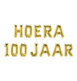 Set Folie Ballonnen - Hoera 100 Jaar Goud