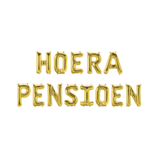 Set Folie Ballonnen - Hoera Pensioen Goud