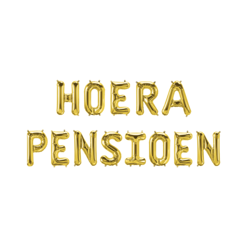 Set Folie Ballonnen - Hoera Pensioen Goud
