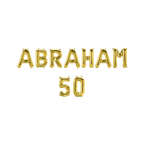 Set Folie Ballonnen - Abraham 50 Goud