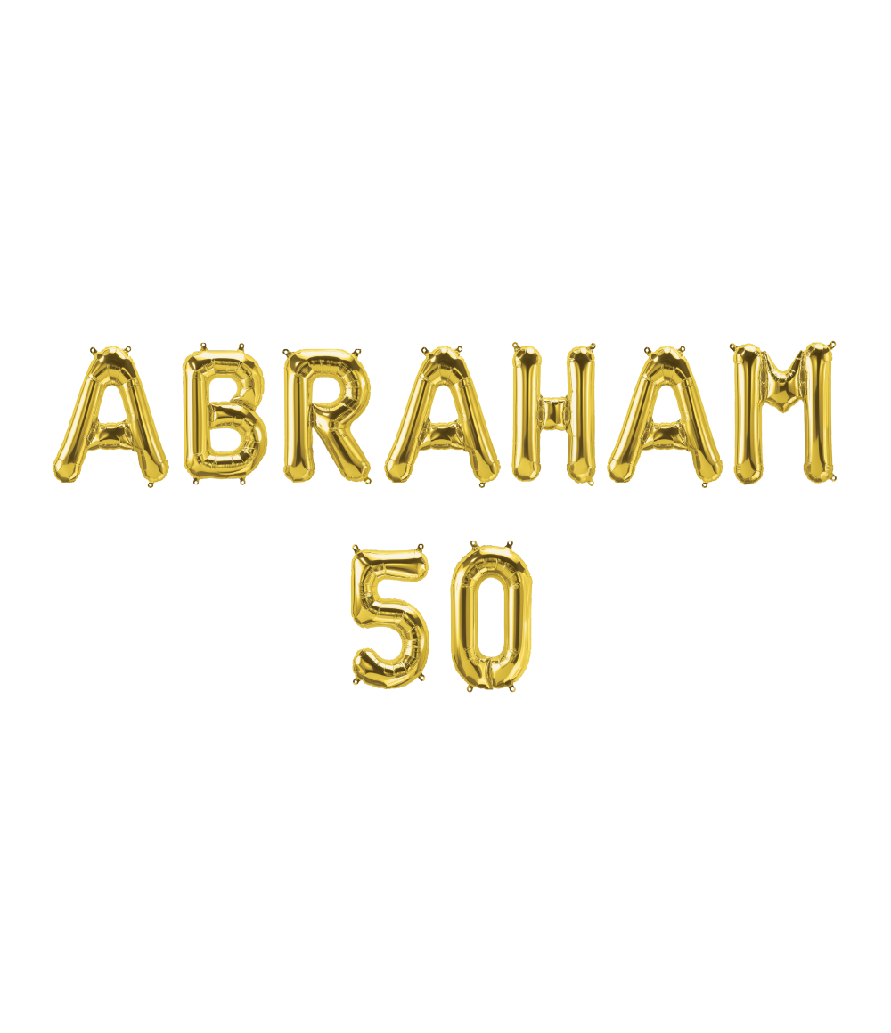 Set Folie Ballonnen - Abraham 50 Goud