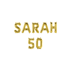 Set Folie Ballonnen - Sarah 50 Goud