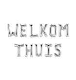Folie Ballon - Welkom Thuis Letters Zilver