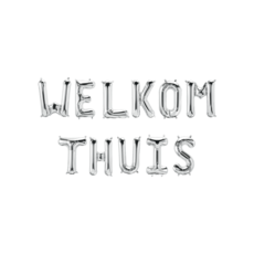 Set Folie Ballonnen - Welkom Thuis Letters Zilver