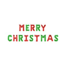 Set Folie Ballonnen - Merry Christmas Letters