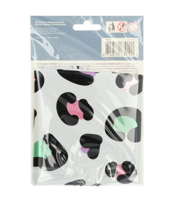 Folieballon Cijfer 0 Wit Met Panterprint  (86cm)