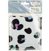 Folieballon Cijfer 3 Wit Met Panterprint  (86cm)
