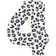 Folieballon Cijfer 4 Wit Met Panterprint (86cm)