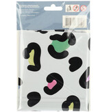 Folieballon Cijfer 5 Wit Met Panterprint  (86cm)