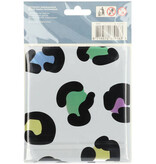 Folieballon Cijfer 6 Wit Met Panterprint  (86cm)