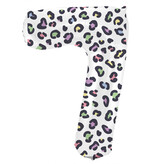 Folieballon Cijfer 7 Wit Met Panterprint  (86cm)