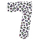Folieballon Cijfer 7 Wit Met Panterprint  (86cm)