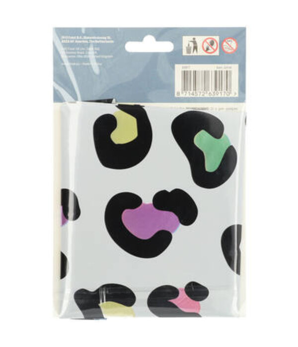 Folieballon Cijfer 7 Wit Met Panterprint  (86cm)