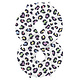 Folieballon Cijfer 8 Wit Met Panterprint  (86cm)