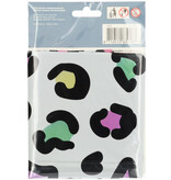 Folieballon Cijfer 8 Wit Met Panterprint  (86cm)